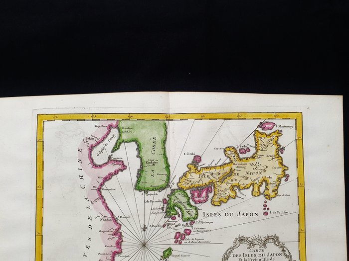 Asien - Japan / Korea / Seoul / Kina / Taiwan; La Haye / P. de Hondt / J.N. Bellin - Carte des Isles du Japon et la Presqu'Isle de Coree, avec le Costes de la Chine - 1721-1750