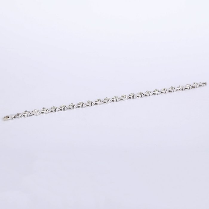 Armbånd - 14 karat Hvidguld -  2.51ct. tw. Diamant (Natur) - Guld diamant armbånd