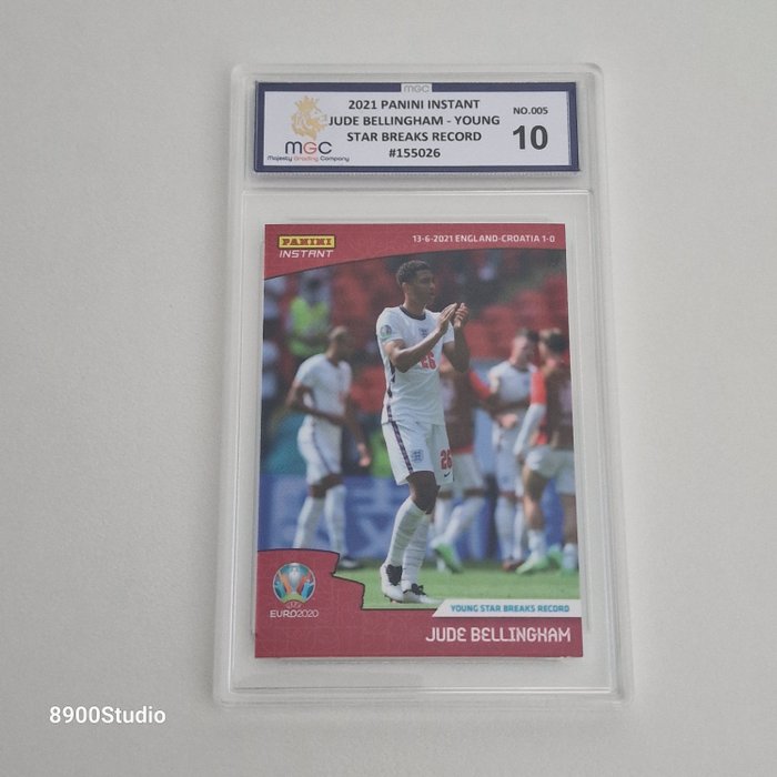 2021 - Panini - Instant UEFA Euro - Jude Bellingham - #005 - Young Star Breaks Record 1/4889 - 1 Graded card - MGC 10