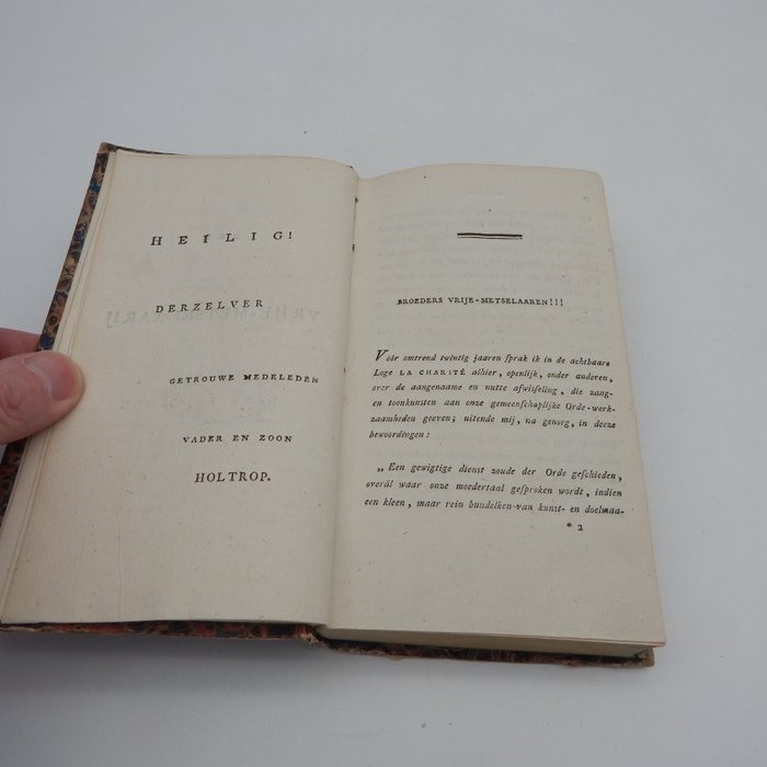 Holtrop - vrijmetselarij Gezangboek voor vrijmetselaaren - 1806