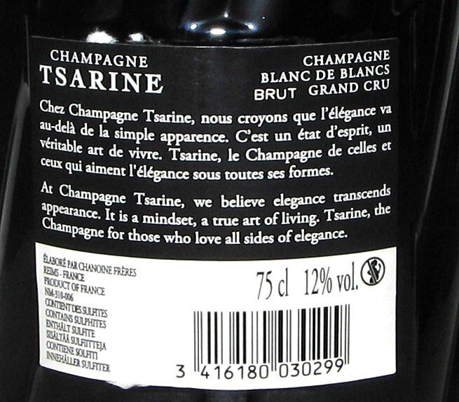 2018 Tsarine, Blanc de Blancs - Champagne Brut - 3 Flasker (0,75 L)