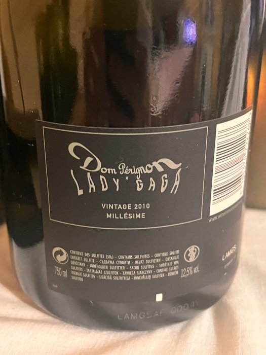 2010 Dom Pérignon, Lady Gaga - Champagne Brut - 1 Flaske (0,75L)