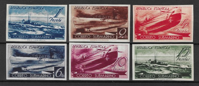 Spanien 1938 - Submarine Mail - Edifil 775s/780s *