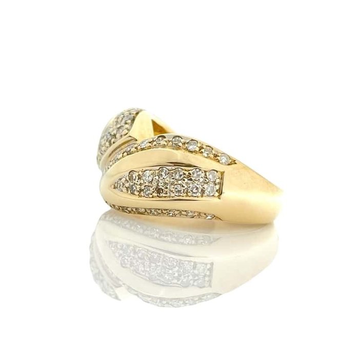 Ring - 14 karat Gulguld -  0.70ct. tw. - Diamant - Gulguld diamantring