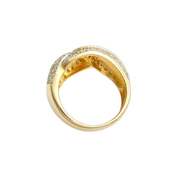 Ring - 14 karat Gulguld -  0.70ct. tw. - Diamant - Gulguld diamantring