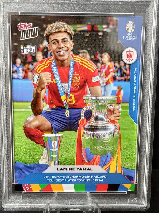 2024 Topps Now UEFA Euro Lamine Yamal PSA 10 Graded card