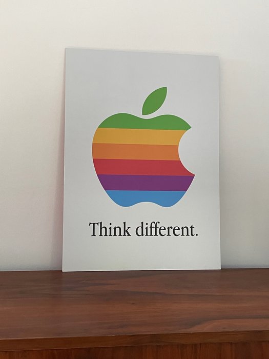 Apple - Think Different - Reklameplakat - Vintage Apple reklame - Aluminium