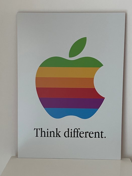 Apple - Think Different - Reklameplakat - Vintage Apple reklame - Aluminium