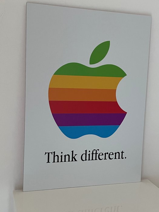 Apple - Think Different - Reklameplakat - Vintage Apple reklame - Aluminium