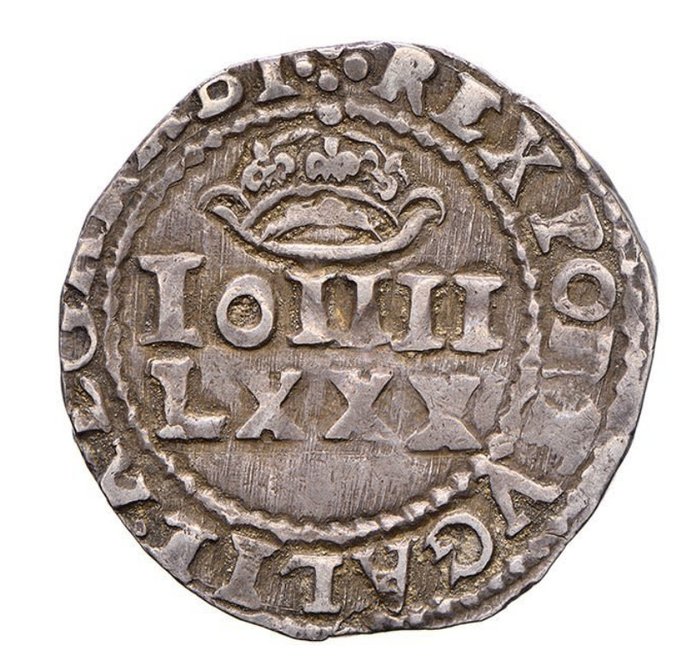 Portugal D João IV (1640-1656) 4 Vinténs (LXXX Réis) - Évora - EEEE  - 1º Tipo - REX PORTVGALIE ALGARBI - Rara