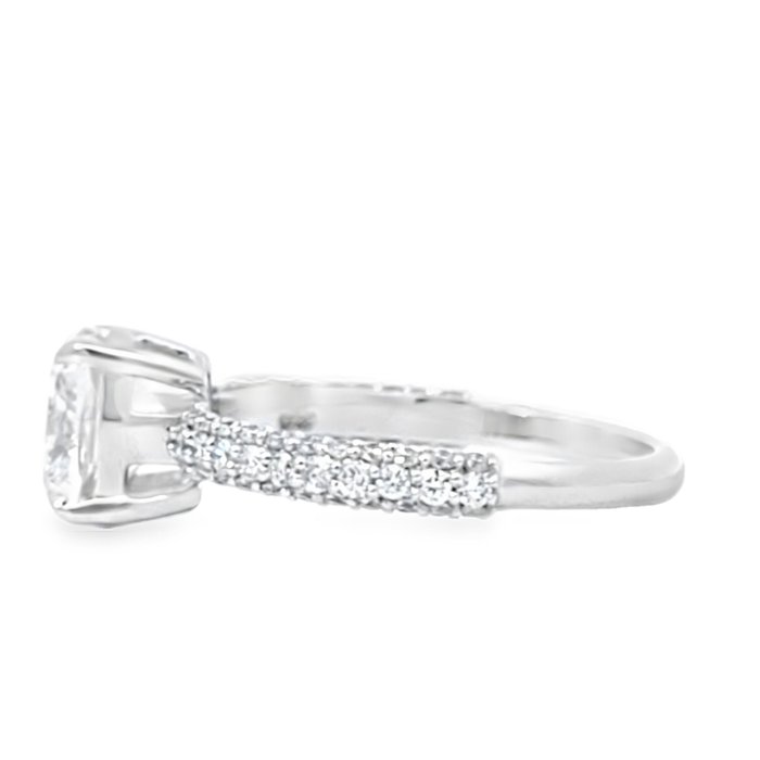 Ring Platin -  2.40ct. tw. Diamant (Laboratoriedyrket) - Diamant - Kun D, VS2, 999