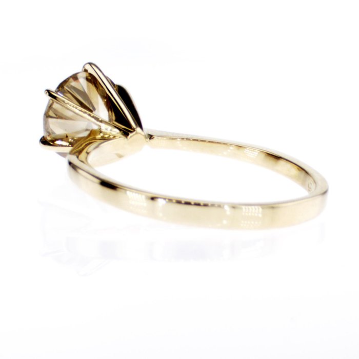 Ingen mindstepris - Forlovelsesring - 14 karat Gulguld -  2.06ct. tw. Diamant (Naturfarvet)