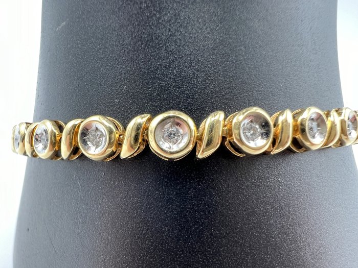 Armbånd - 18 kraat Gulguld, Hvidguld -  0.30ct. tw. Diamant (Natur)