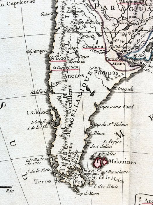 Sydamerika - Brésil, Chili, Argentine, Colombie, Pérou; Louis-Charles DESNOS - Chili, Paraguay, Brésil, Amazones et Pérou - 1761-1780