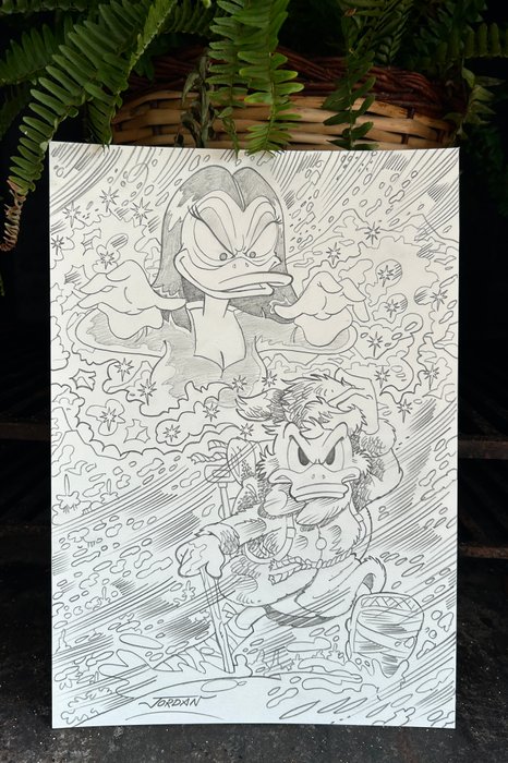 Julian Jordan - 1 Pencil drawing - Uncle Scrooge - "Magica's Storm"