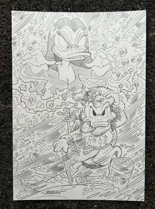 Julian Jordan - 1 Pencil drawing - Uncle Scrooge - "Magica's Storm"