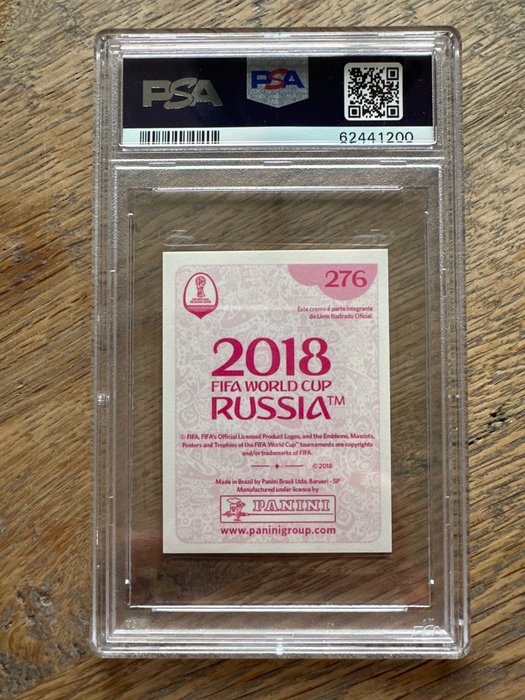 2018 Panini World Cup Lionel Messi #276 Pink Back PSA 8 - 1 Graded sticker