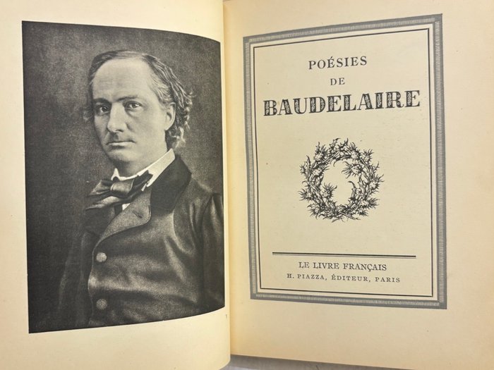 Charles Baudelaire - Poésies: Les Fleurs du Mal,  Epaves, Pièces Ajoutées  Condamnées [Reliure en plein maroquin rouge] - 1926