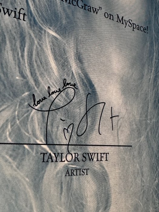 Certifikat - Taylor Swift - Taylor Swift signed Platinum Certificate with Rare Early signature  3x love( LOP) - 2007