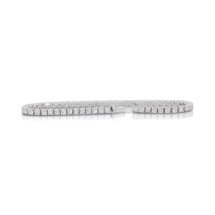 Armbånd - 14 karat Hvidguld -  5.32ct. tw. Diamant (Natur) - Topmærke