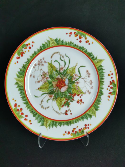 HERMES - Le Jardin de Pythagore 4 piatti Diametro：22.5cm - Middagsservice (4) - Porcelæn