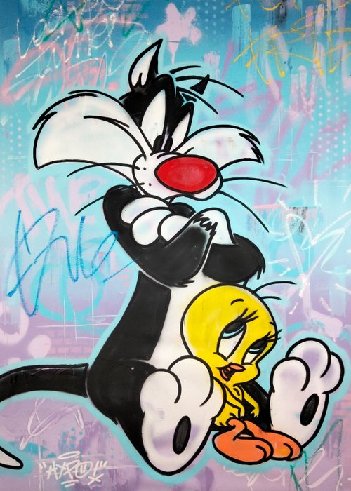 Hipo (1988) - Looney Tunes - Sylvester  Tweety (Original artwork)