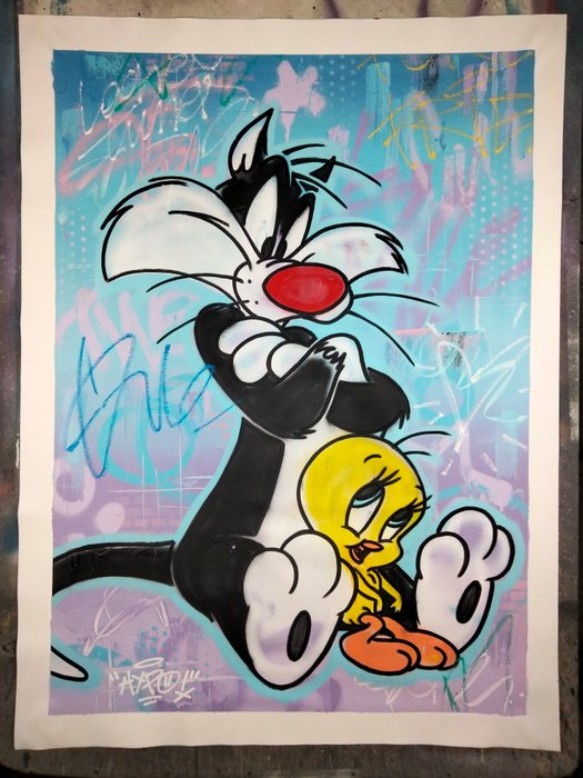 Hipo (1988) - Looney Tunes - Sylvester  Tweety (Original artwork)