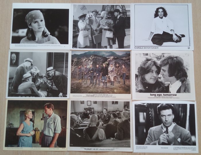 Lot of 300 - Movie stills photos  lobby cards (1930's-2000's) - Gregory PeckJane FondaCharles ChaplinJoan CollinsJohn WayneJudy Garland