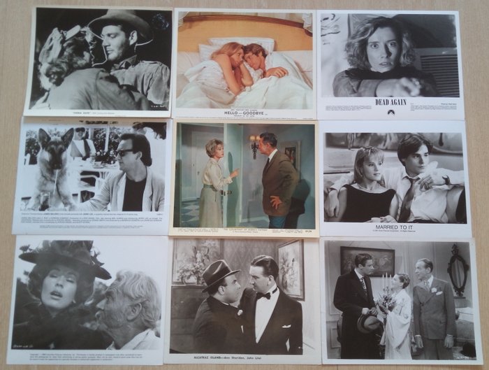 Lot of 300 - Movie stills photos  lobby cards (1930's-2000's) - Gregory PeckJane FondaCharles ChaplinJoan CollinsJohn WayneJudy Garland