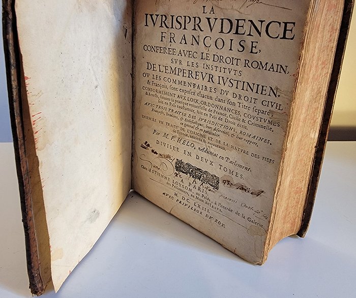 François Helo - La jurisprudence Françoise conférée avec le droit Romain - 1663