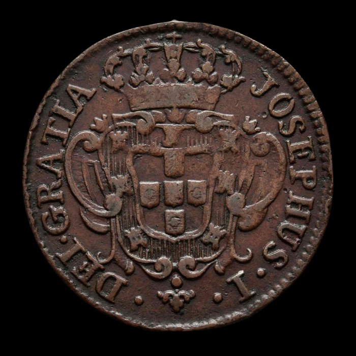 Portugal. D. José I (1750-1777). III Reis 1776 - Josephus - Reverso do 2º Tipo - Rara