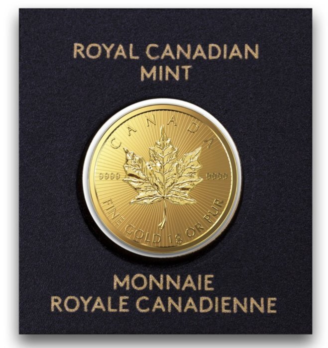 Canada. 50 Cent 2023 Maple Leaf, 1g (.999)  (Ingen mindstepris)