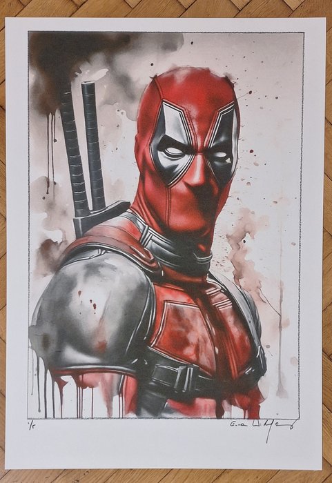 Deadpool - watercolor edition by Emma Wildfang - Large size