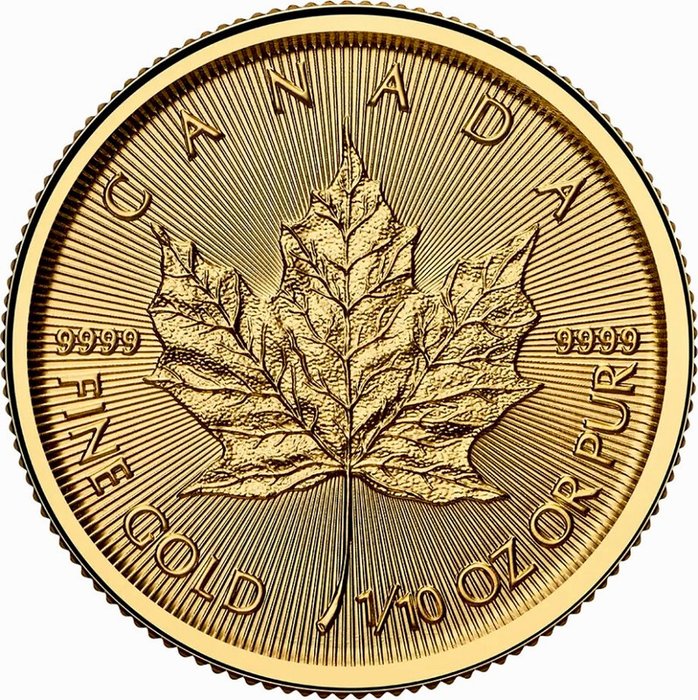 1/10 Ounce - Guld 999 - 2025 - Mapple Leaf fine gold