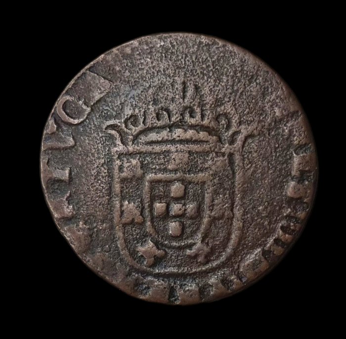 Portugal. D. João IV (1640-1656). 3 Reais - PORTVGALI / REX•XVIII - Módulo Menor - Coroa Lisa  (Ingen mindstepris)