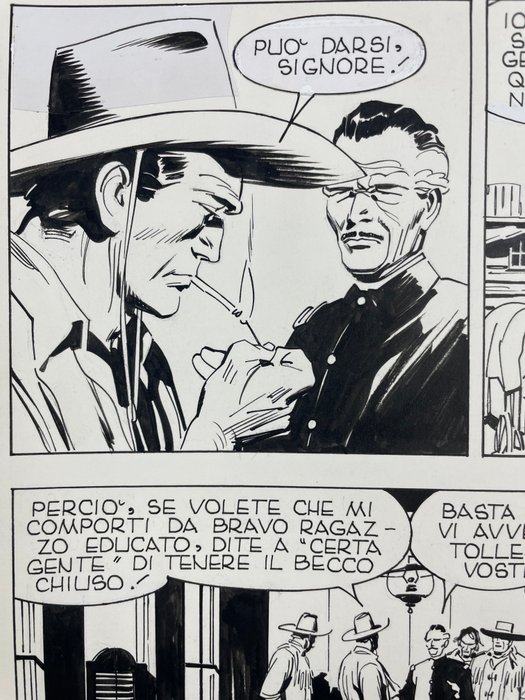 Ticci, Nizzi - 1 Original page - Tex - Le Colline del Vento - 1990