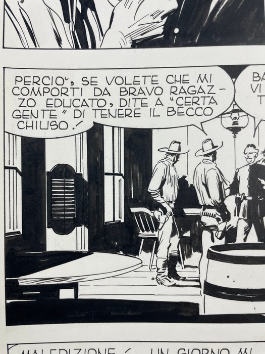 Ticci, Nizzi - 1 Original page - Tex - Le Colline del Vento - 1990