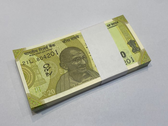 Indien. - 100 x 20 Rupees - 2022 - Pick W110  (Ingen mindstepris)