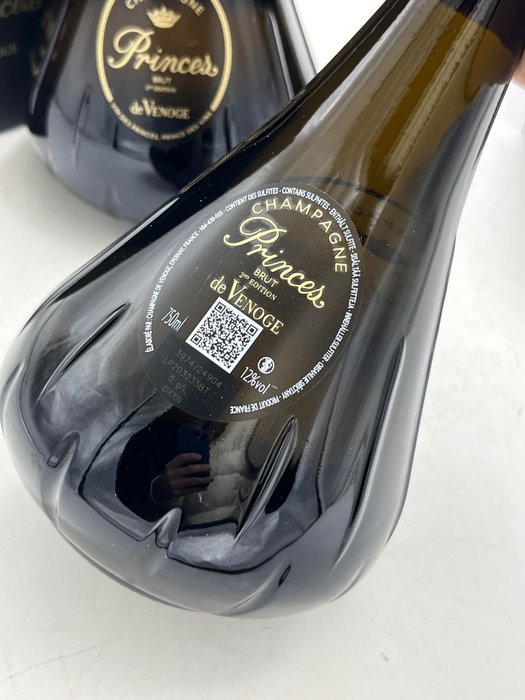 De Venoge, "Princes" limited edition Brut 2nd Edition - Champagne Brut - 2 Flasker (0,75 L)