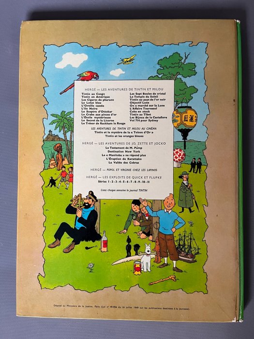 Hergé - 1 Album - Tintin - T16 - L'affaire Tournesol (B39) + dédicace manuscrite - 1971