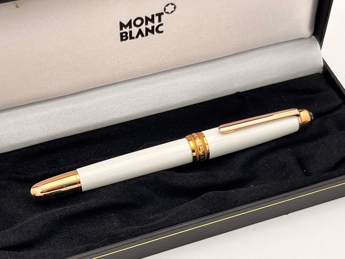 Montblanc - Montblanc Meisterstück Solitaire white - Red Gold 18K Feder - Fyldepen