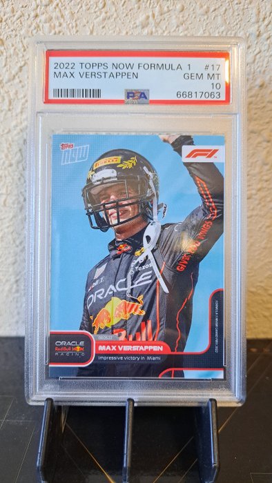 2022 Topps Now F1 Max Verstappen #17 PSA 10 Graded card