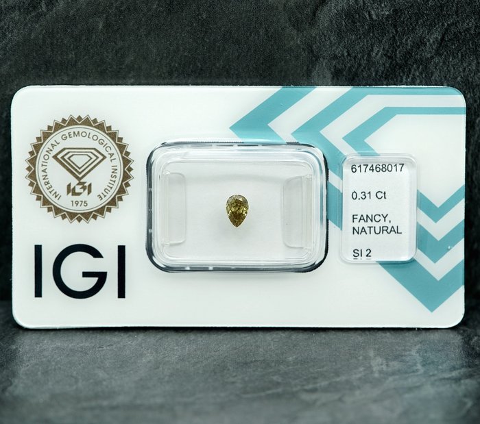 1 pcs Diamant  (Natur)  - 0.31 ct - SI2 - International Gemological Institute (IGI)