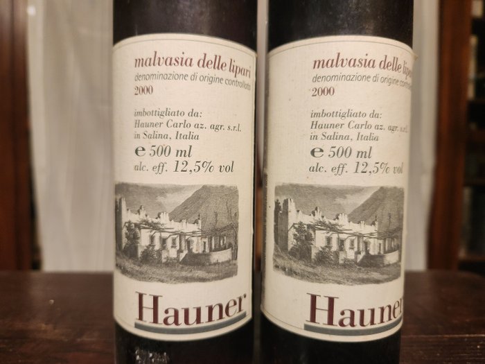 2000 Carlo Hauner, Malvasia delle Lipari - Sicilien DOC - 2 Jennies (0,5 L)