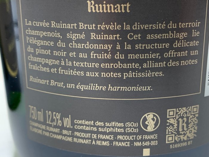 Ruinart, Caisse Cave - Champagne Brut - 4 Flasker (0,75 L)