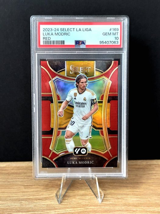 2024 Panini Select La Liga Luka Modric Red Prizm PSA 10 Graded card