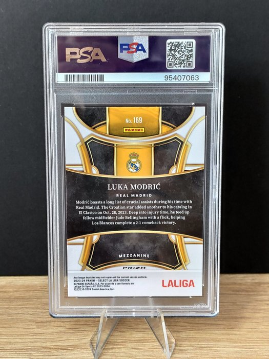 2024 Panini Select La Liga Luka Modric Red Prizm PSA 10 Graded card