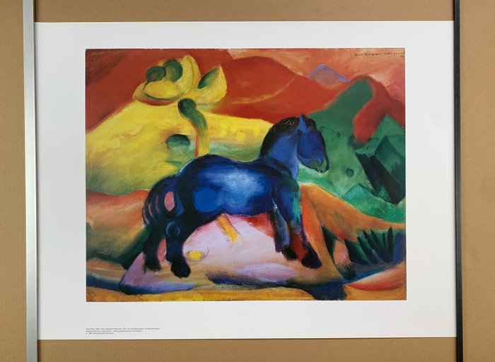 Franz Marc (1880-1916) - (after) - Blue Horse Pferd , 1912 - Artprint - 60 x 80 cm