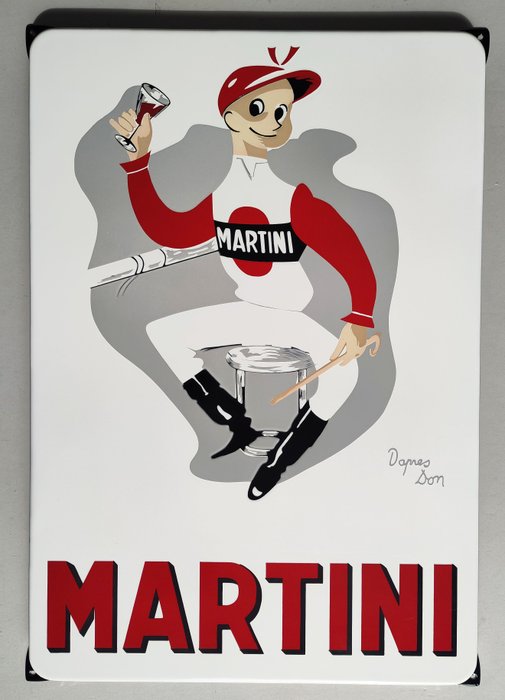 Martini Jockey - Emaljeskilt - Emalje