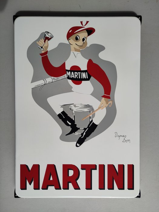 Martini Jockey - Emaljeskilt - Emalje